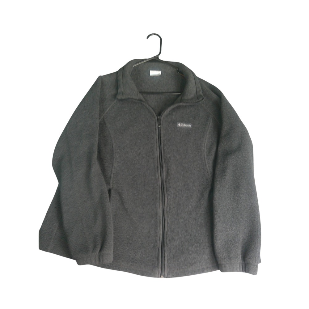 Columbia Women's Size 2X Charcoal Gray Fleece Full Zip Jacket